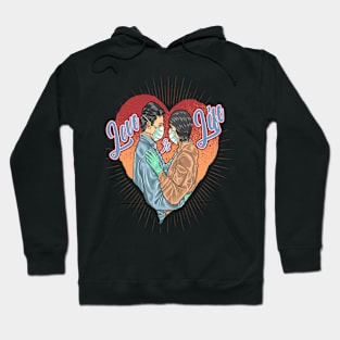 love is life couple Hoodie